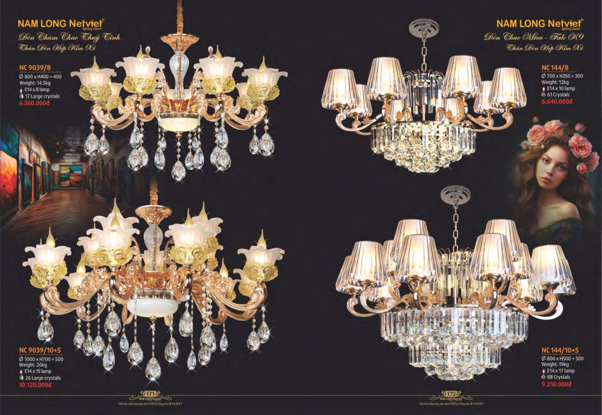 Bảng giá đèn trang trí Nam Long